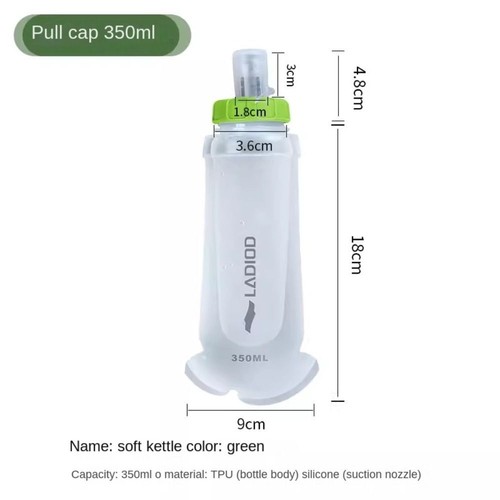 TPU Hydration Flask 350ml Foldable Sports Hydration Flask Running Flask Portable - Picture 17 of 18