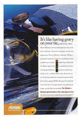 1996 Philips Semiconductors George Ellis & Allstate Insurance Vintage Print Ads