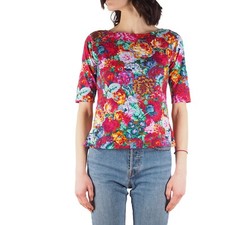 Kenzo Vintage Women's Multicolor Floral Print Peplum Top Size FR 36