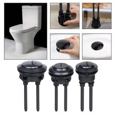 Black Toilet Flush Button 38/48/58mm Dual Toilet Tank Repair Round Head Bathroom