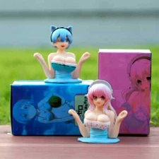 New Shaking Chest Anime Character Girl Car Ornaments Sexy Girl Figure Toy Gift