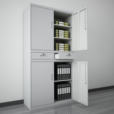 Large Office Storage Cupboard 180cm Metal Metal Filing Cabinet