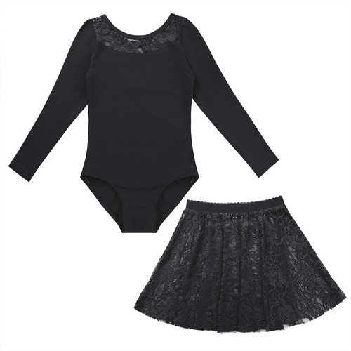 Girl Ice Skating Dress Floral Lace Ballet Leotard Dress Figure Roller Dancewear - Picture 58 of 60