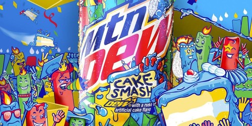 MTN Mountain Dew Cake Smash & Typhoon Tropical Flavor Party SET 16 flüssige Unzen Dose Neu aus altem Lagerbestand - Bild 4 von 4