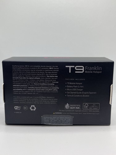 (UNLOCKED) T-Mobile Franklin T9 Mobile Hotspot With Box, Battery, And Charger - Picture 2 of 7