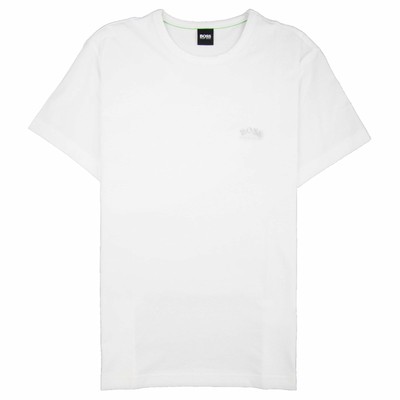 hugo boss curved logo t shirt