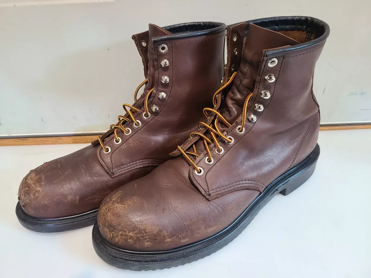 RED WING 2233 SUPERSOLE Steel Toe Brown Leather Work Boots Mens SZ