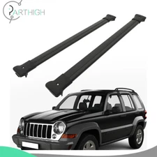 Roof Rack Cross Bar Black Cargo Luggage Carrier For 2002-2007 Jeep Liberty KJ