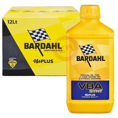 12 LT OLIO MISCELA BARDAHL VBA SYNT PER MOTORI 2T MOTO SCOOTER 2 TEMPI