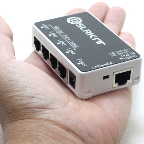 PoE++ 90watt 5 Port Gigabit PoE Passthrough Switch PoE Extender Repeater 802.3bt - Foto 9 di 9