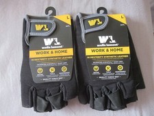 2 Pairs Wells Lamont Work Home HI-Dexterity Synthetic Leather Kwikpull Gloves L