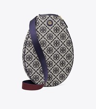 TORY BURCH Tory Sport Monogram NAVY Tennis Canvas Bag Sports NEW WITH TAGS