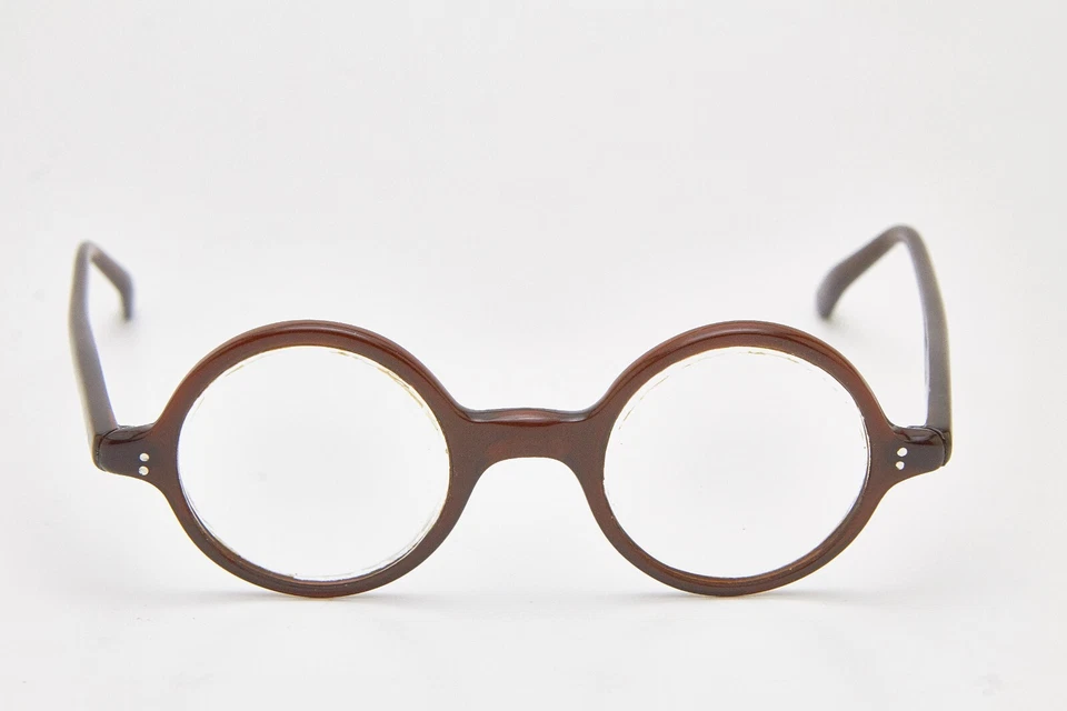 1950s vintage round eyeglasses LOZZA brown Frame retro hipster Eyeglasses round - Image 2 of 4