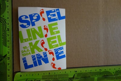 Alter Aufkleber Schiff Fähre Boot Surfing Segeln SPIEL LINIE KIEL LINIE
