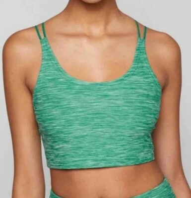 Fourlaps Poise Longline Sports Bra Size XS Emerald Space Dye NWT