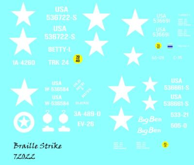 Braille Strike Decals 1/72 M26 Dragon Wagon Semi Truck - Pacific Theatre