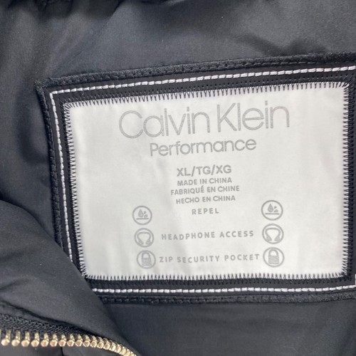 Calvin Klein Jacket Womens Extra Large Black Performance Vest Parka Hood Puffer - Picture 9 of 11