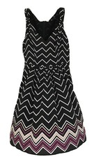 New Urban Outfitters Cole Daniel Zig Zag Dress Sz 4 Women’s Black Sleeveless