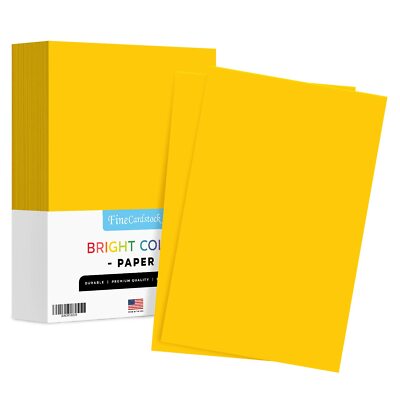 11 x 17'' Gold Bright Color Paper - Regular 24lb Paper - 500 Sheets Per Pack
