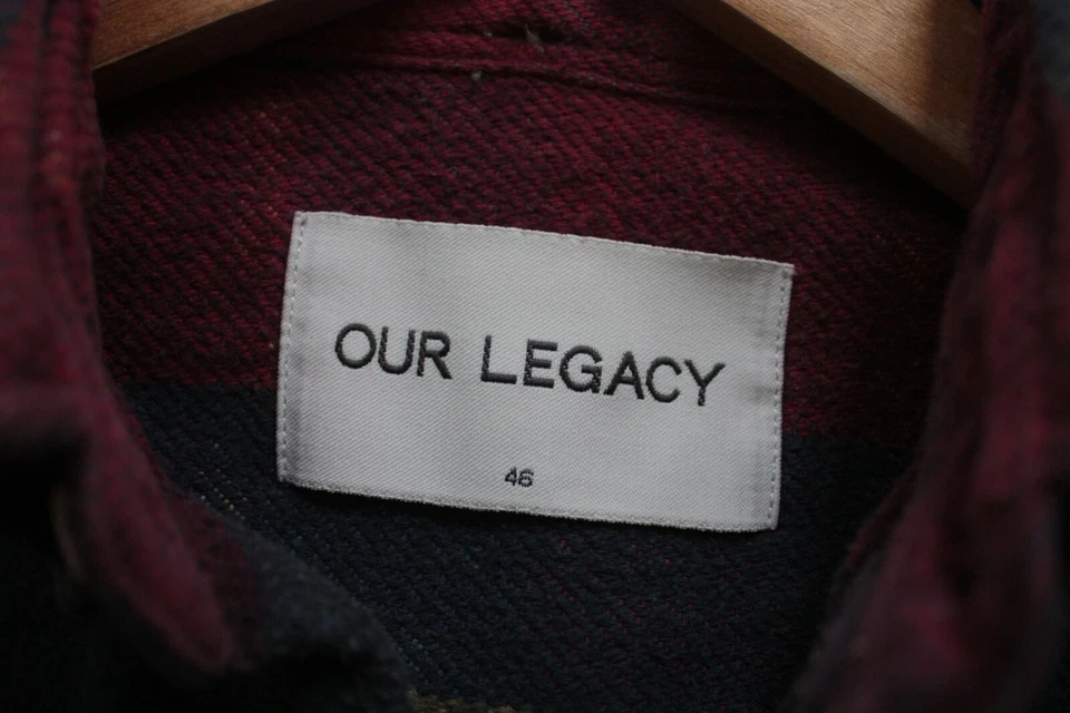 Our Legacy Flannel Check Shirt AW15 Made In Portugal 46 - Image 4 of 4