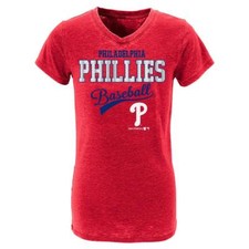 Philadelphia Phillies MLB Girls' Red Graphic T-Shirt Size Large 14 - NWT