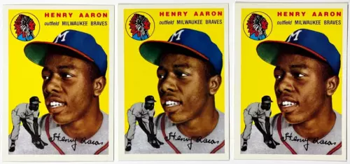 Lot Of 3 1994 Topps Archives The Ultimate 1954 Topps Henry "Hank" Aaron RC #128