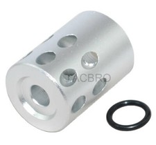 Silver Anodized Aluminum Ruger Mark IV 22/45 1/2"x28 TPI Muzzle Brake .22LR