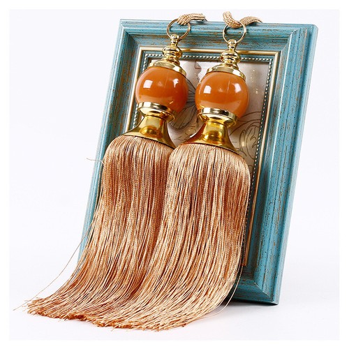 2x Curtain Tie Backs Tassel Rope Ball Tiebacks Window Modern Home Decor Vintage - Picture 9 of 14