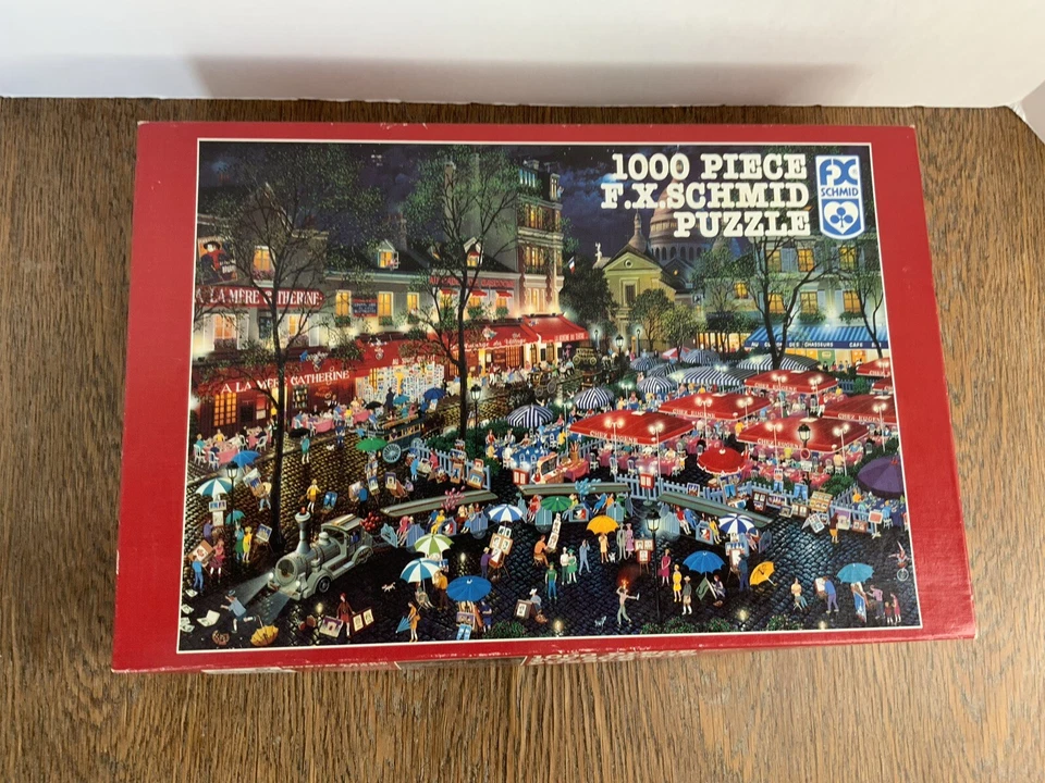 Rompecabezas raro Montmartre Night 1996 Alexander Chen 1000 piezas FX Schmid Foto 2 de 4