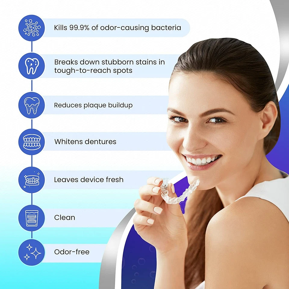 Limpiador de retención y limpiador de dentaduras postizas (180) comprimidos de Bastion (suministro para 6 meses) Foto 4 de 4