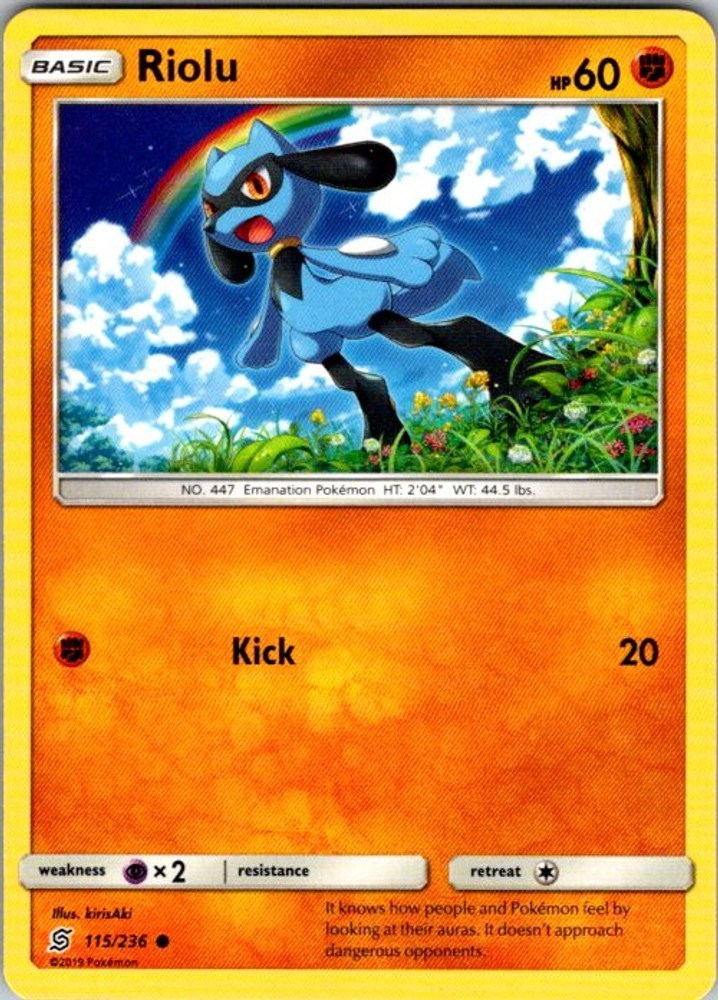 Pokemon SM - Unified Minds Riolu (115) 115/236 NM