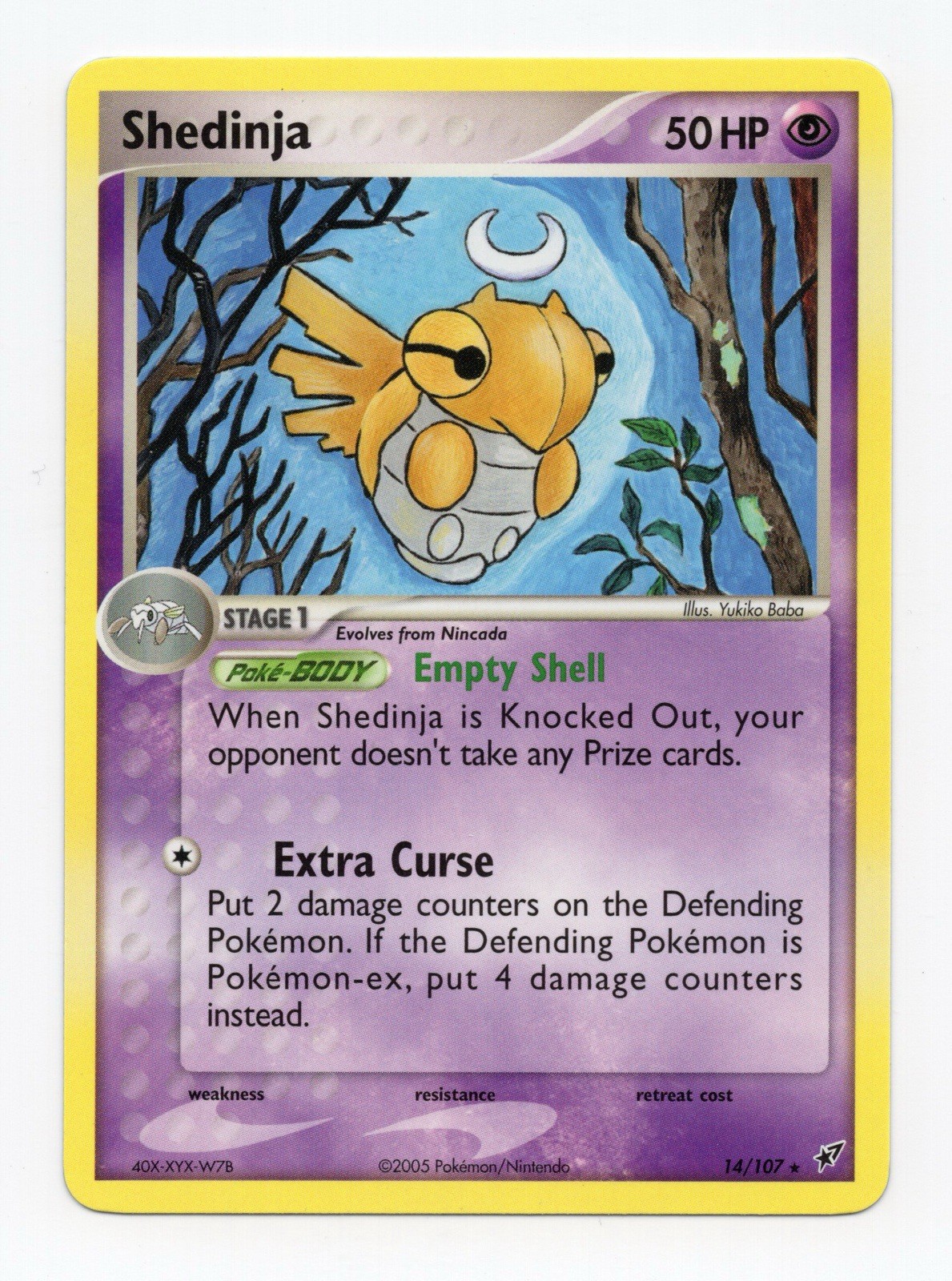 Pokémon TCG Shedinja Deoxys 14 NM