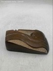 Beige Brown Abstract Face Stone Decorative Mid-Century Modern Sculpture — photo 2