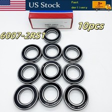 10x 6007 2RS1 Rubber Sealed Deep Groove Ball Bearing 35x62x14mm 6007RS