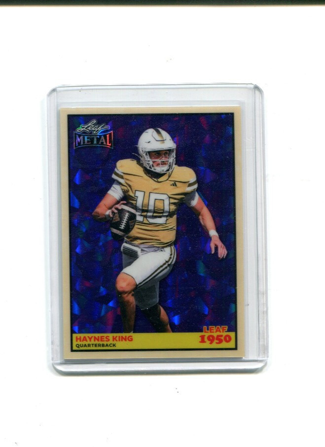 2026 Leaf Metal Football Leaf 1950 Purple Crystal Haynes King 4/7