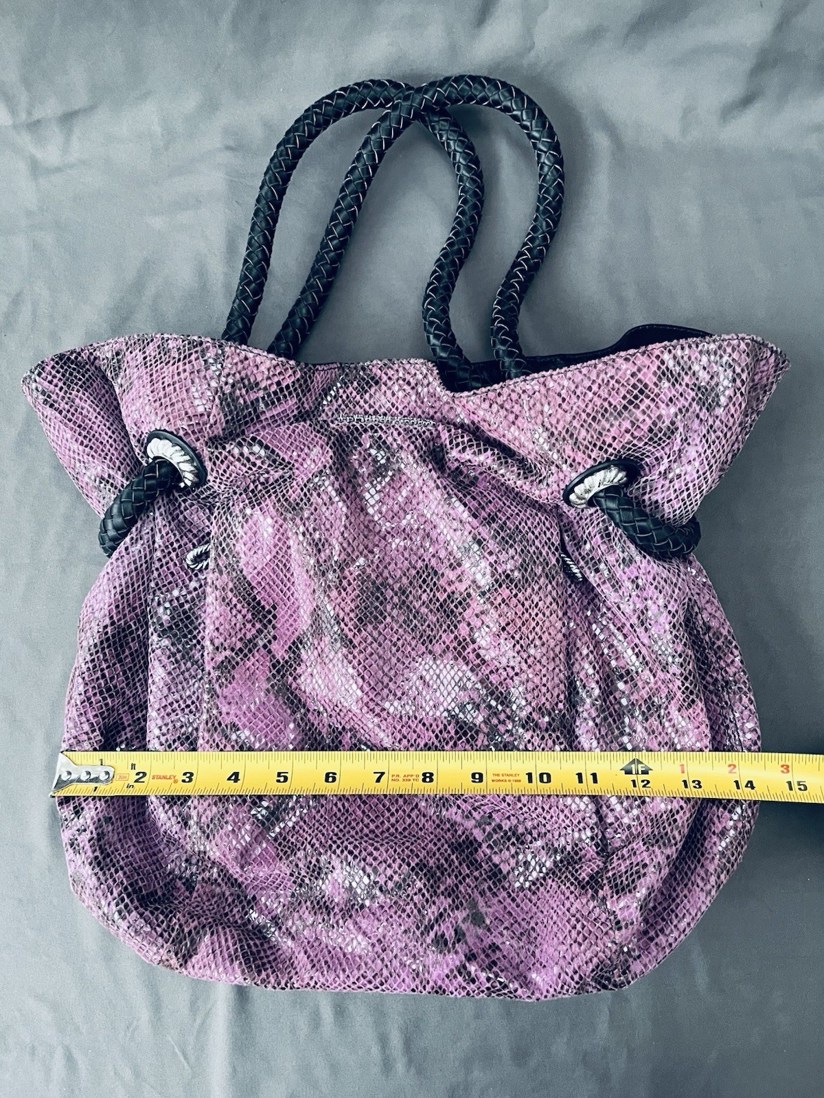 Judith Ripka PYTHON Embossed Leather THISTLE/PURP… - image 18