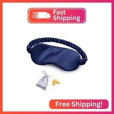 Silk Sleep Mask Eye Mask Blindfold with Double Layer Silk Filling and Elastic St