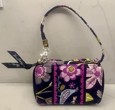 VERA BRADLEY CARRY-ALL WRISTLET FLORAL NIGHTINGALE BIRD 11483-116 NWOT