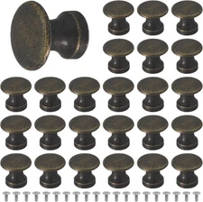 25PCS Mini Cabinet Knobs, 1/2 Inch Vintage Antique Dresser Knobs, Small Drawer K