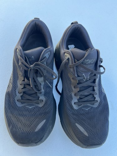 Men’s Black HOKA One One Bondi 8 Running Shoes Size 12 - Picture 3 of 8
