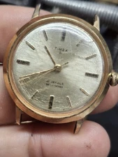 Timex 21 Viscount 1967 Gold Tone Mens Vintage 1960s Automatic Self Winding Watch