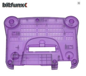N64 Full Housing Case Shell Replacement Nintendo 64 Console Clear Purple bitfunx