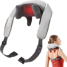 2025 Neck Massager for Pain Relief Deep Tissue 6D Kneading with Heat Cordles