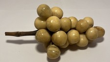 Vintage MCM Beige Italian Alabaster Stone Grape Cluster Sculpture