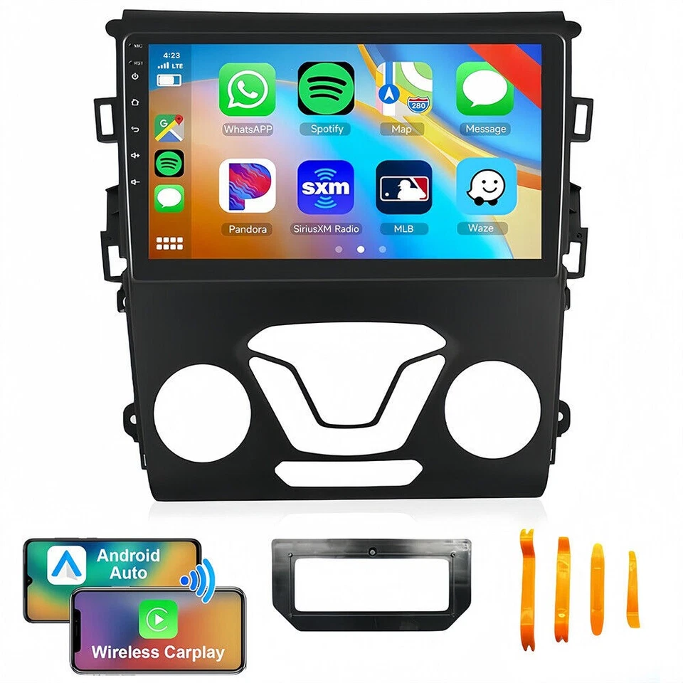 For 2013-2016 Ford Fusion Mondeo Car Stereo Radio, Wireless Apple CarPlay & Auto - Image 3 of 4