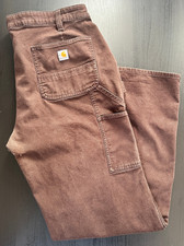 Women s Brown Carhartt Double Knee Pants 16 Original Fit, Carpenter, Canvas Duck