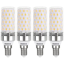 4X E14 12W LED Corn Bulbs - 6000K Cool White, 360° Lighting for Indoor Elegance