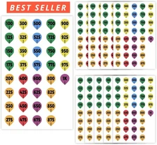 10 Pack Rifle Scope Turret Stickers For Precision Shooting and Hunting 370 Total