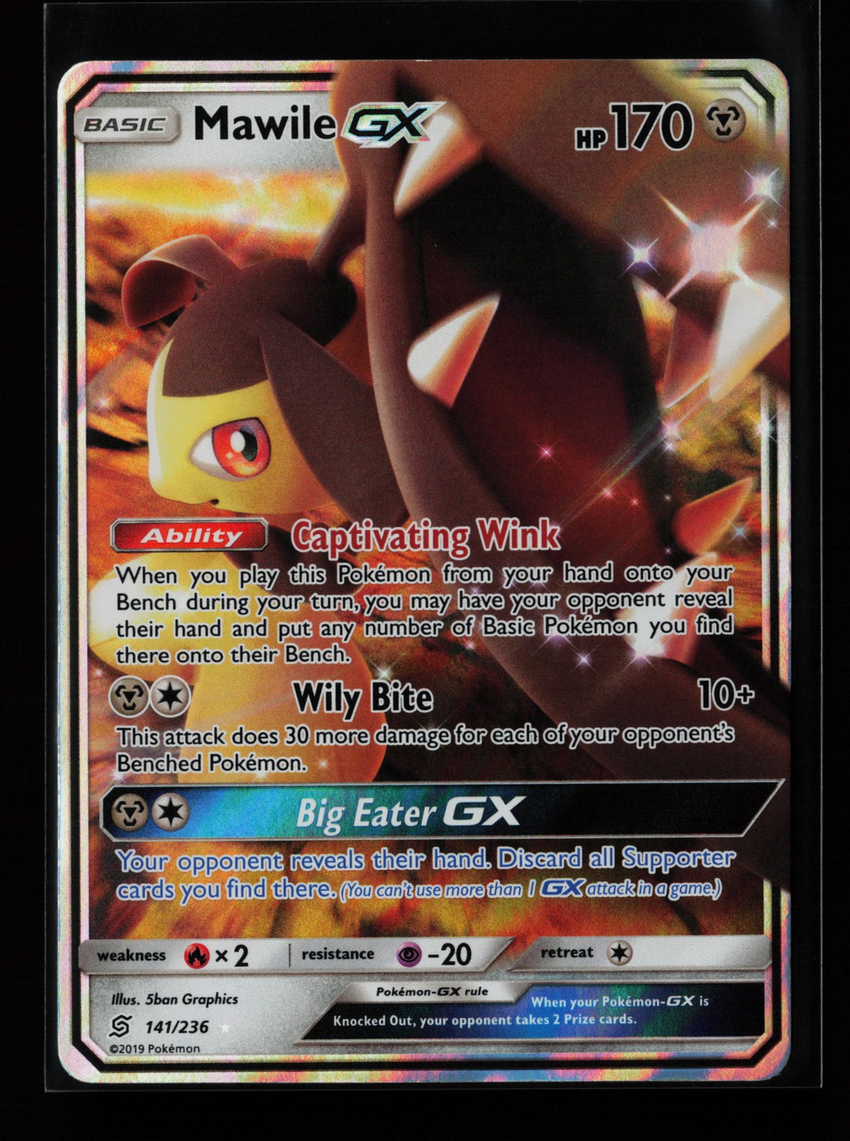 Mawile GX 141/236 Ultra Rare Holo SM - Unified Minds Pokémon Card