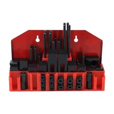 HLTNC 58Pcs M10 T-Slot Clamp Kit CNC Milling Machine Lathe Hold Down Set